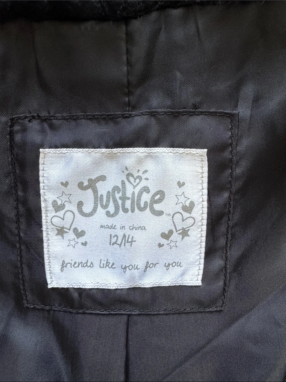 Justice Kid’s Black Faux Fur Vest
